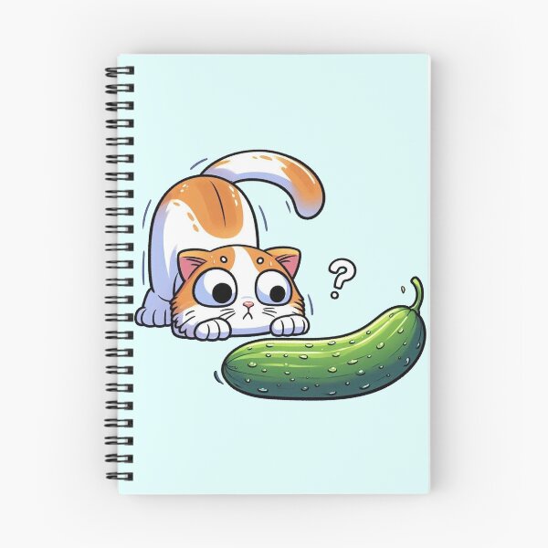 Item preview, Scared Cucumber Cat designed and sold by MeowKittyPurr.