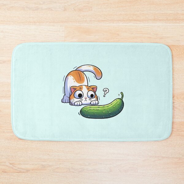 Item preview, Scared Cucumber Cat designed and sold by MeowKittyPurr.