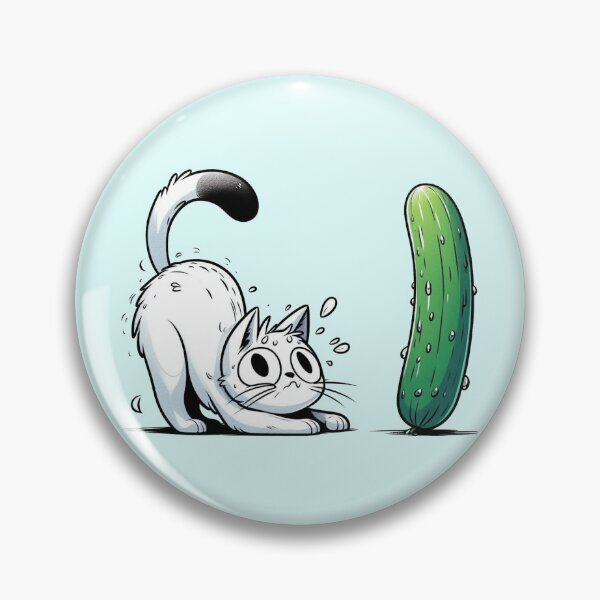 Item preview, Scared Cucumber Cat designed and sold by MeowKittyPurr.