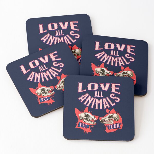 Item preview, Love All Animals Vegan Animal Lover designed and sold by Cult of Seitan.