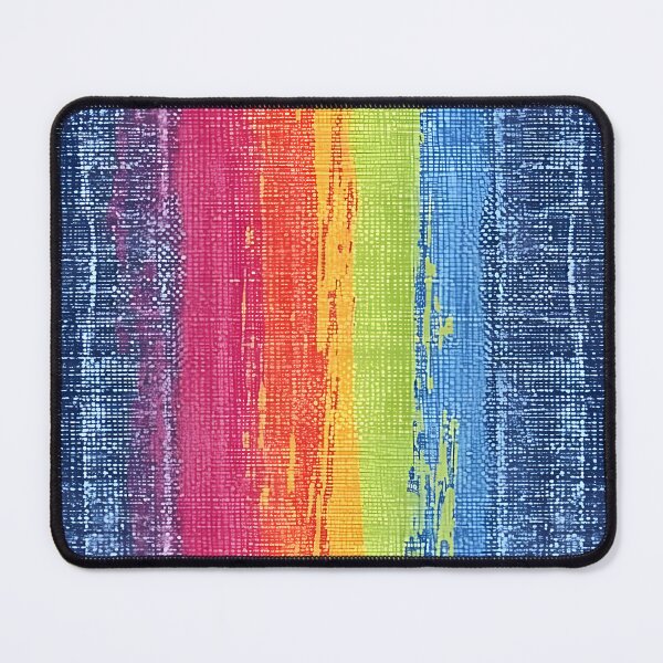 Item preview, Rainbow Grunge Denim Jeans Print designed and sold by Lily-and-Lyle.