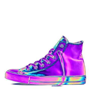 Artwork thumbnail, Purple Holographic Sneaker by dinaaaaaah