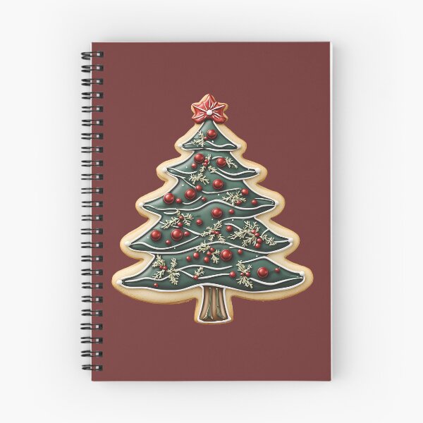 Item preview, Frosted Red and Green Christmas Tree Cookie designed and sold by LarkspurAndTea.