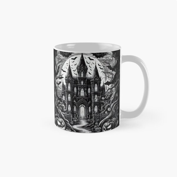 Item preview, Halloween dark palace with bats Halloween Tattoo designed and sold by Expressions-Sel.