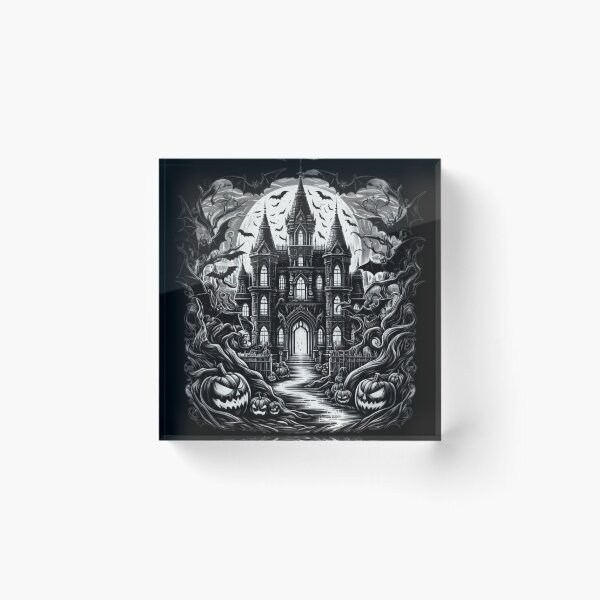 Item preview, Halloween dark palace with bats Halloween Tattoo designed and sold by Expressions-Sel.