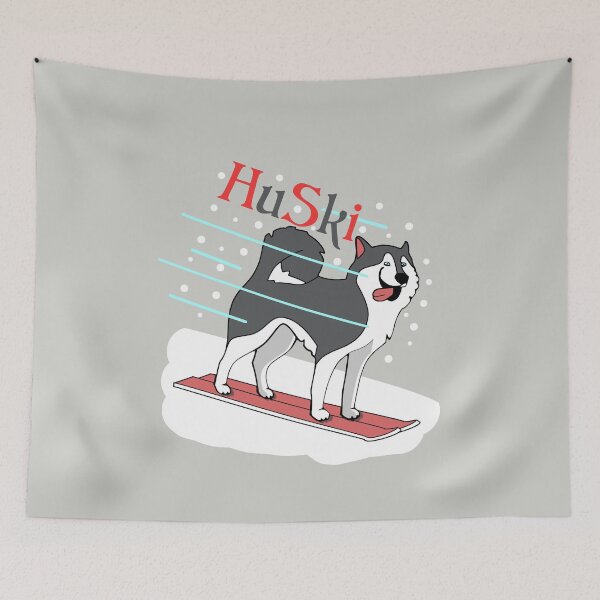 Item preview, HUSKI (ski, dog, mountain)   designed and sold by francoisville.