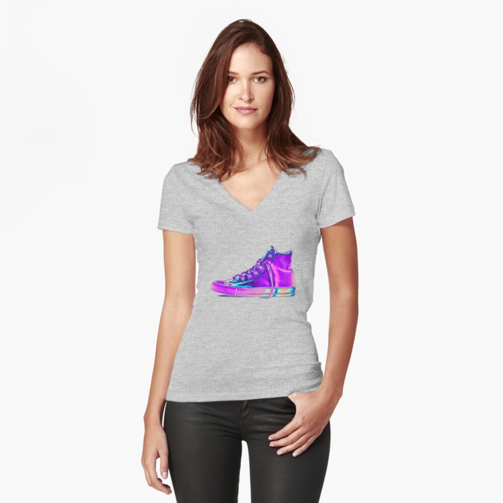 Item preview, Fitted V-Neck T-Shirt designed and sold by dinaaaaaah.