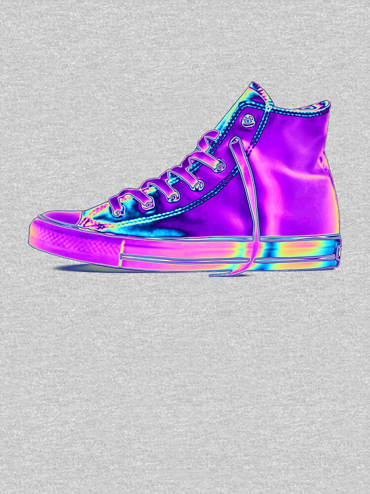 Thumbnail 7 of 7, Classic T-Shirt, Purple Holographic Sneaker designed and sold by dinaaaaaah.