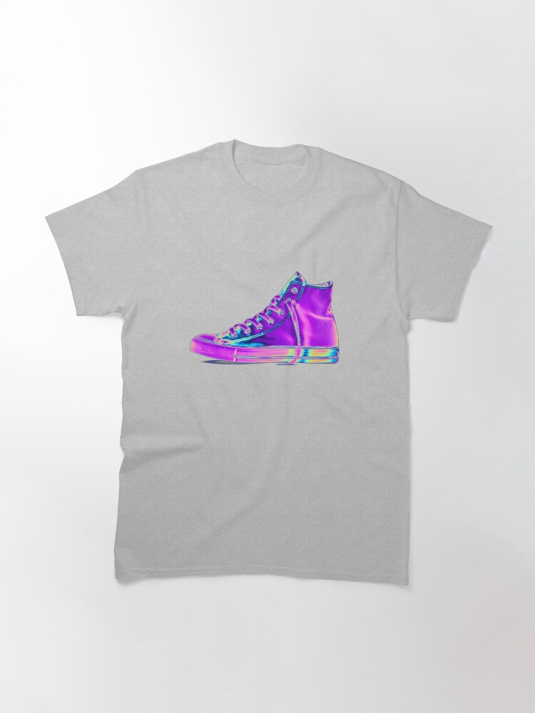 Thumbnail 3 of 7, Classic T-Shirt, Purple Holographic Sneaker designed and sold by dinaaaaaah.