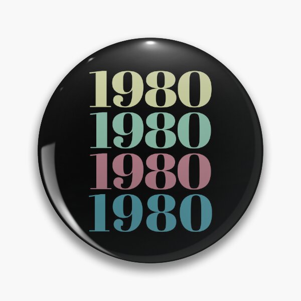 Artikelvorschau, 1980 Geburtstagsjahr Wiederholungsdesign entworfen und verkauft von Jeallan Designs.