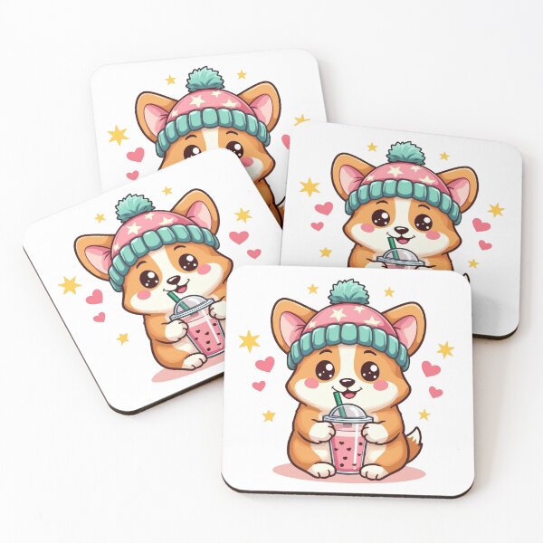 Artikelvorschau, Bubble Tea Corgi entworfen und verkauft von jkrphoto.