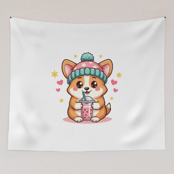Item preview, bubble tea corgi  designed and sold by jkrphoto.
