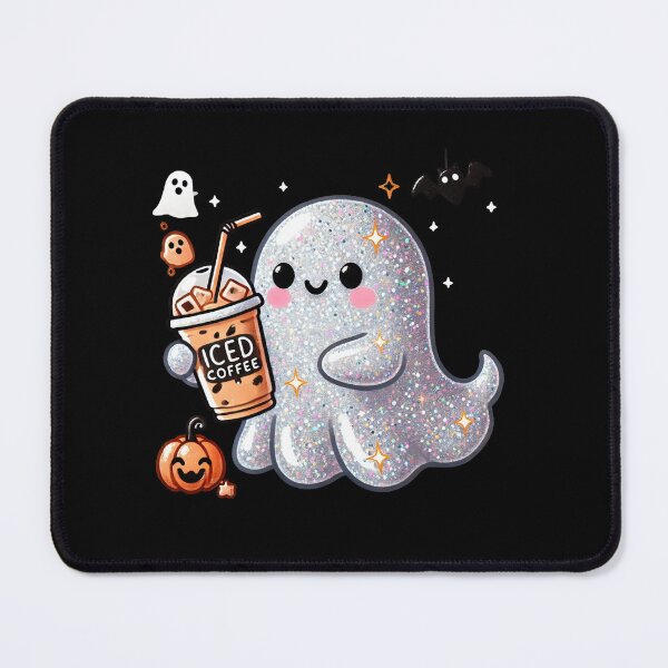 Item preview, Cute Little Ghost Drinking Coffee Halloween Spooky Season designed and sold by lifestylegate.