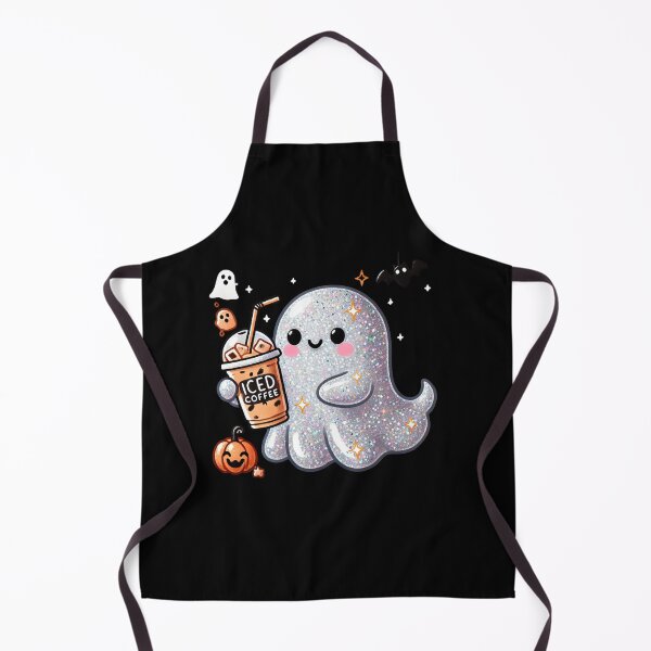 Item preview, Cute Little Ghost Drinking Coffee Halloween Spooky Season designed and sold by lifestylegate.
