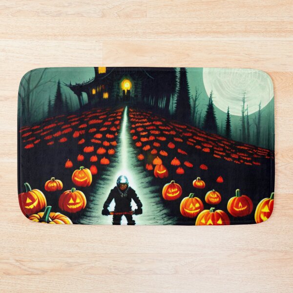 Item preview, MTB Rider Fleeing Spooky Halloween House on the Hill designed and sold by GrizzlyCollective.