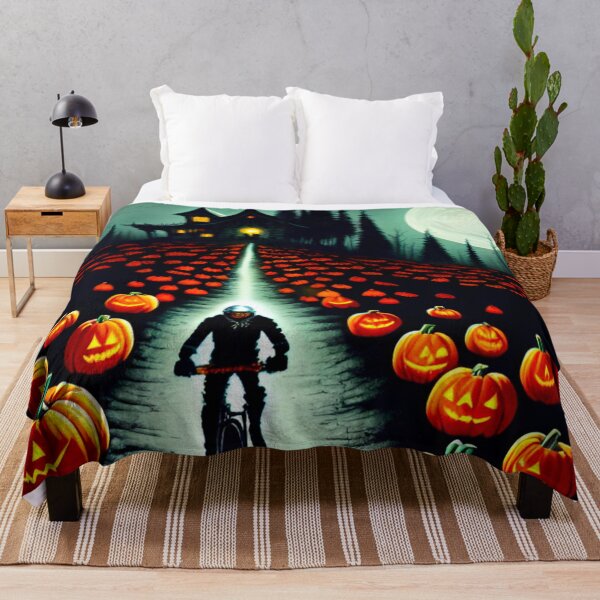Item preview, MTB Rider Fleeing Spooky Halloween House on the Hill designed and sold by GrizzlyCollective.