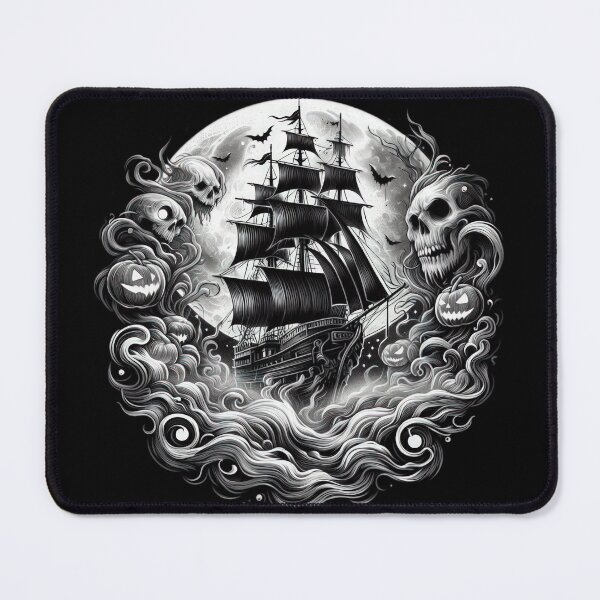 Item preview, Halloween ghost ship Halloween Tattoo designed and sold by Expressions-Sel.
