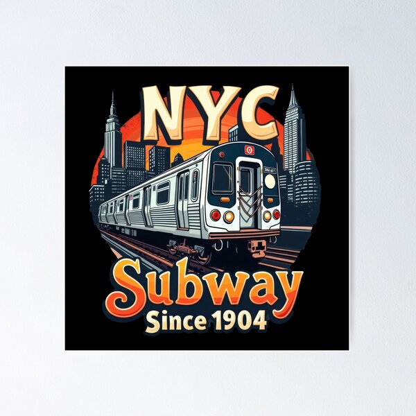 Item preview, New York Subway NYC Subway illustration Train designed and sold by MayaDelaye.