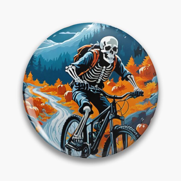 Item preview, Skeleton MTB Rider in the Haunted Forest at Halloween designed and sold by GrizzlyCollective.