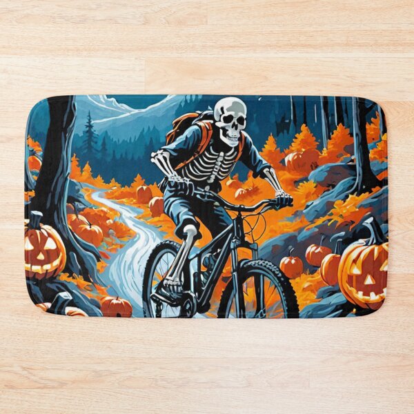 Item preview, Skeleton MTB Rider in the Haunted Forest at Halloween designed and sold by GrizzlyCollective.
