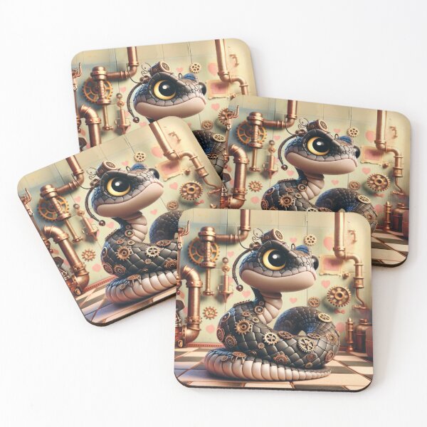 Item preview, Steampunk Black-Tailed Rattlesnake designed and sold by Sillytoe.