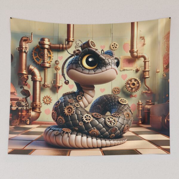 Item preview, Steampunk Black-Tailed Rattlesnake designed and sold by Sillytoe.