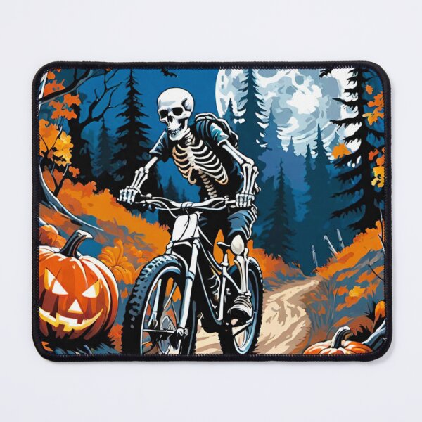 Item preview, Skeleton Riding Through Autumn Forest at Moonlight Halloween Night Ride designed and sold by GrizzlyCollective.