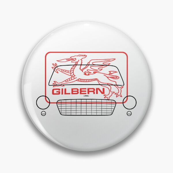 Item preview, Gilbern Invader 1960s classic car black outline with emblem designed and sold by soitwouldseem.