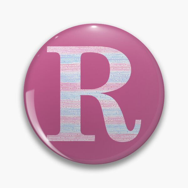 Item preview, Letter R Blue And Pink Dots And Dashes Monogram Initial designed and sold by theartofvikki.