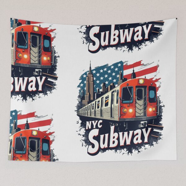 Item preview, New York Subway NYC Subway illustration Train designed and sold by MayaDelaye.
