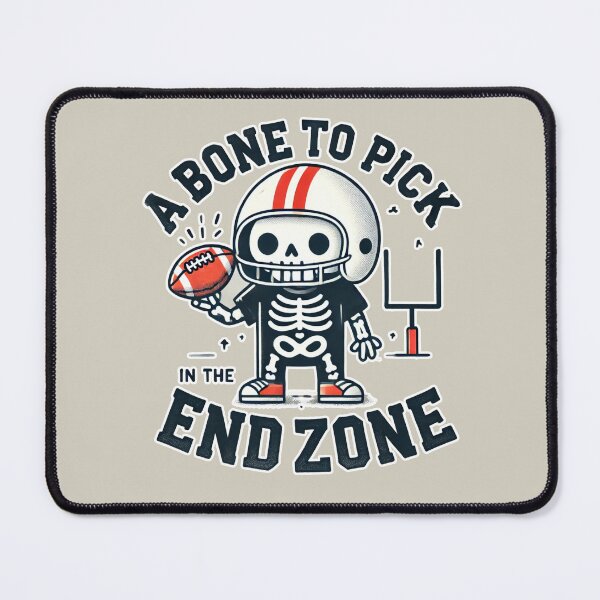 Item preview, A Bone to Pick in the End Zone - Funny Halloween Skeleton Football Design designed and sold by hitechmom.