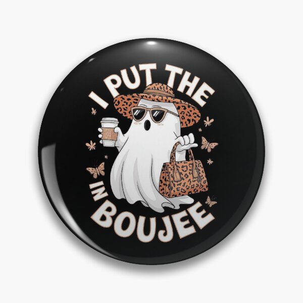 Item preview, Stylish Boujee Ghost with Leopard Print Accessories - Trendy Halloween Design designed and sold by love3617.