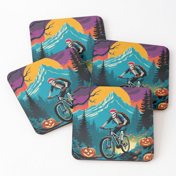 Item preview, MTB Skeleton Atop the Mountains designed and sold by GrizzlyCollective.