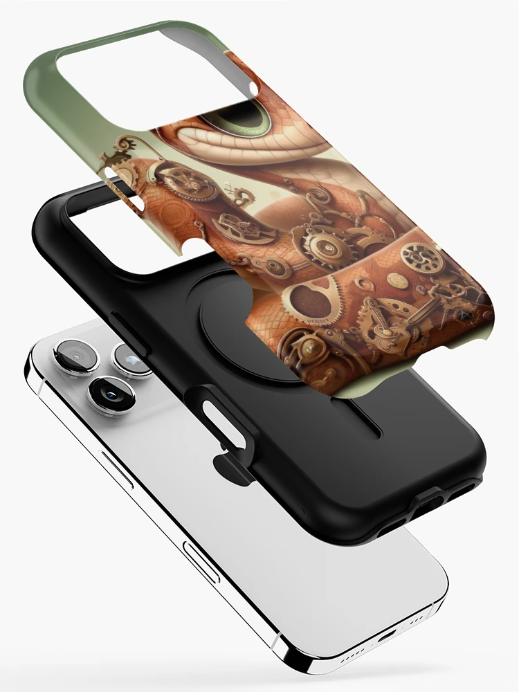 Thumbnail 2 of 4, iPhone Case, Steampunk Blood Python designed and sold by Sillytoe.