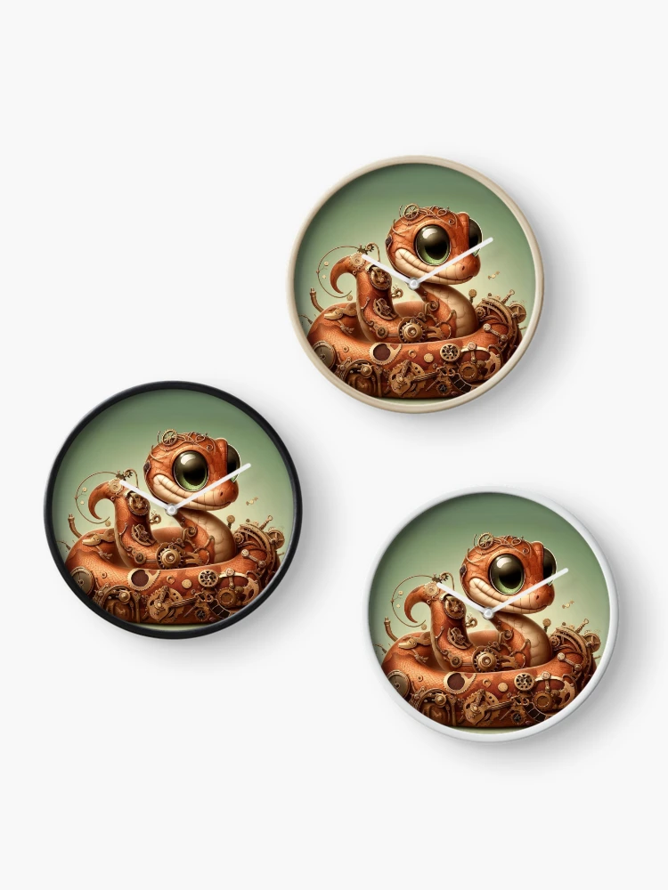 Thumbnail 3 of 4, Clock, Steampunk Blood Python designed and sold by Sillytoe.