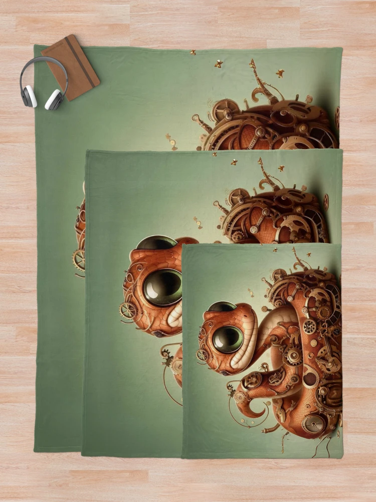 Thumbnail 5 von 6, Fleecedecke, Steampunk-Blutpython designt und verkauft von Sillytoe.