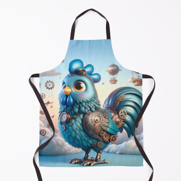 Item preview, Steampunk Blue Andalusian Chicken designed and sold by Sillytoe.