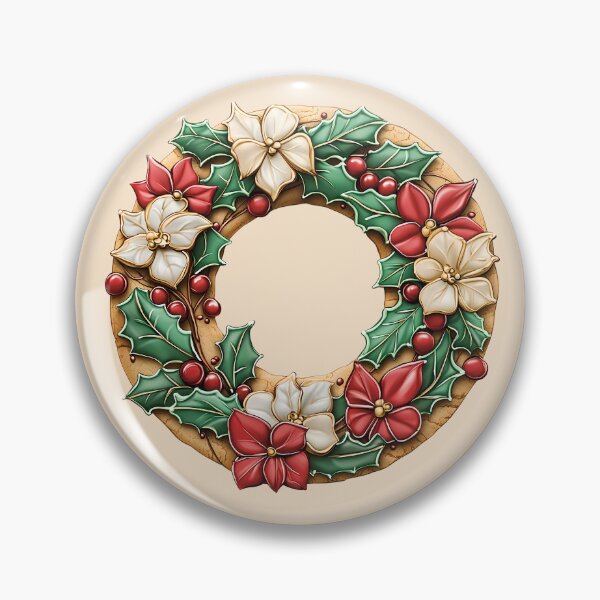 Item preview, Christmas Wreath Cookie designed and sold by LarkspurAndTea.