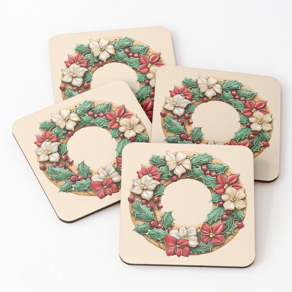 Item preview, Christmas Wreath Cookie designed and sold by LarkspurAndTea.