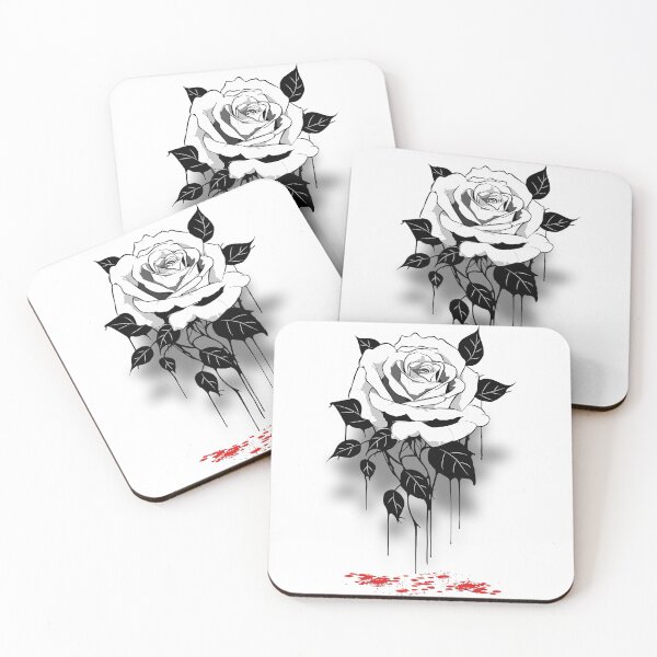 Item preview, Black And White Rose With Red Blood Drops designed and sold by Henrylizarraga.
