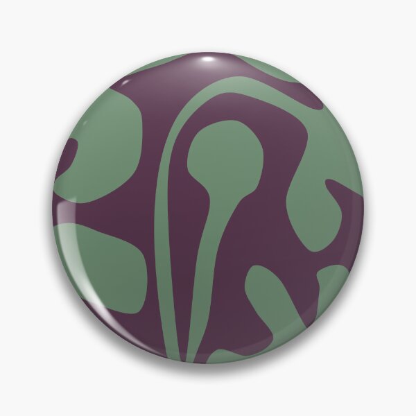 Item preview, Cozy Matisse Cutouts Inspired Floral Pattern in Kashmir Green and Purple designed and sold by Deutschic.