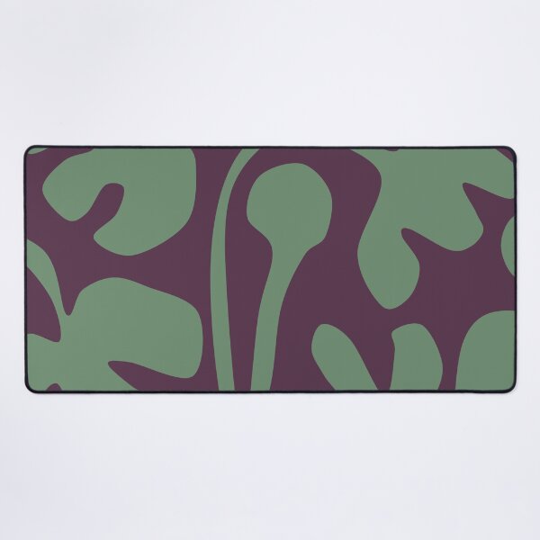 Item preview, Cozy Matisse Cutouts Inspired Floral Pattern in Kashmir Green and Purple designed and sold by Deutschic.