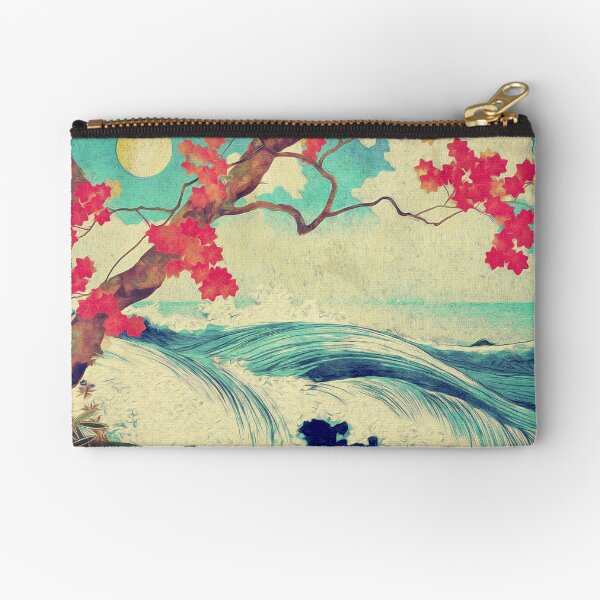Waking to the Wild and Beautiful Ocean of Dhin Zipper Pouch