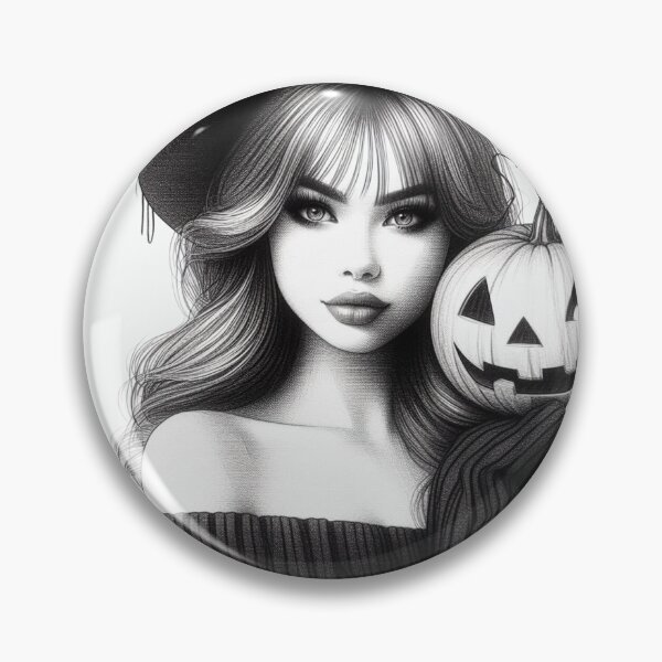 Item preview, Halloween Lady, Pencil Drawing Style designed and sold by Gaborai.