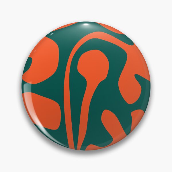 Item preview, Cozy Matisse Cutouts Inspired Floral Pattern in Green and Orange designed and sold by Deutschic.