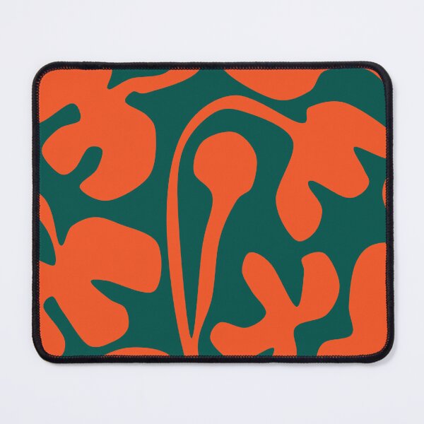 Item preview, Cozy Matisse Cutouts Inspired Floral Pattern in Green and Orange designed and sold by Deutschic.