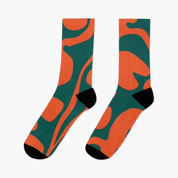 Item preview, Cozy Matisse Cutouts Inspired Floral Pattern in Green and Orange designed and sold by Deutschic.