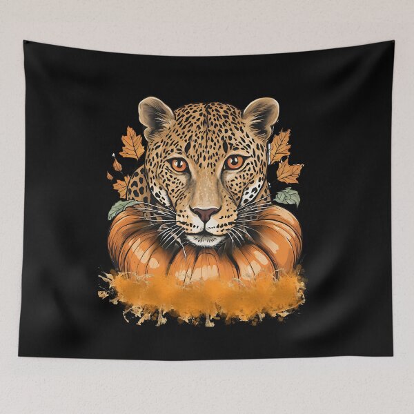 Item preview, Halloween Pumpkins Pumpkin Leopard Autumn Animals designed and sold by Design_Your_Day.
