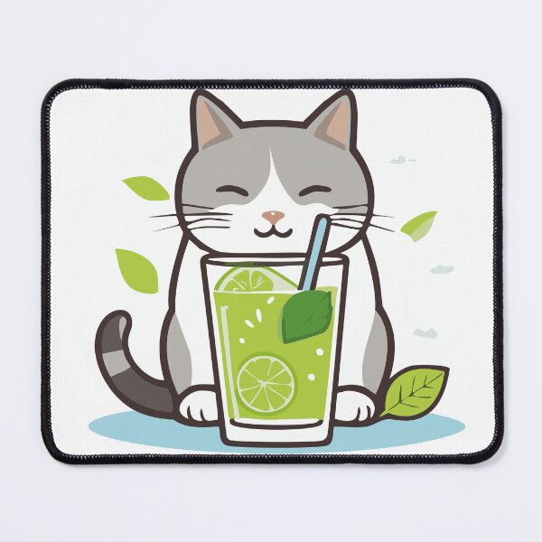 Item preview, Cute Kitten Enjoying a Mojito designed and sold by pureorganic.