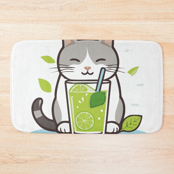 Item preview, Cute Kitten Enjoying a Mojito designed and sold by pureorganic.